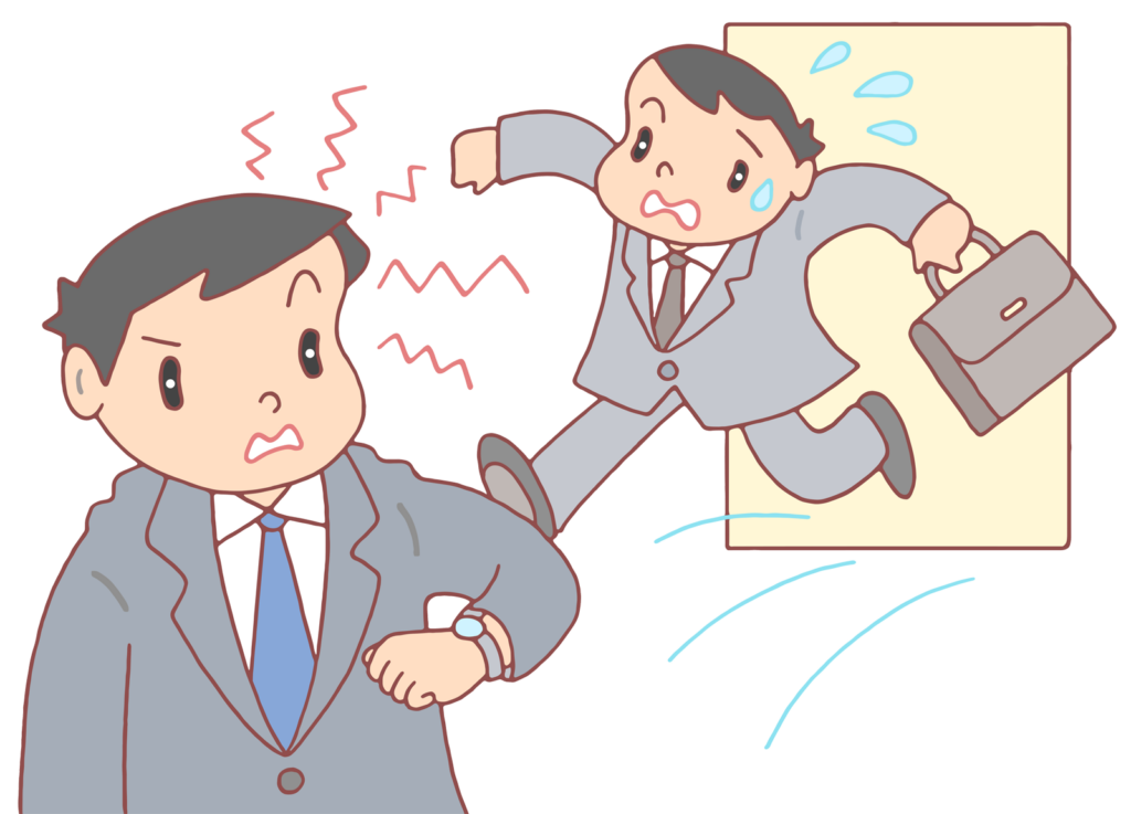 注意しても改善しない社員に悩む上司の様子